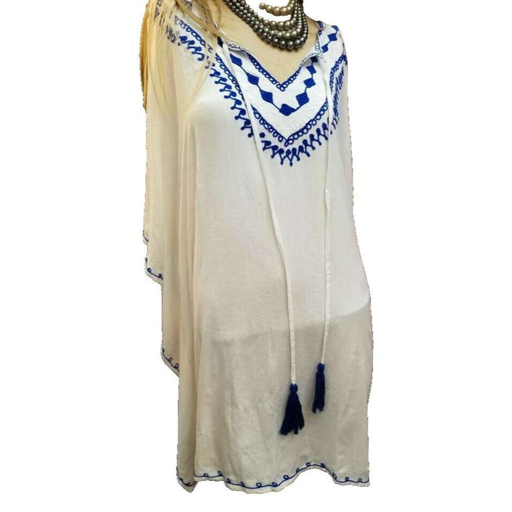 Raviya Indian Boho Embroidered Long Top Size 1X NEW Hippie Ethnic